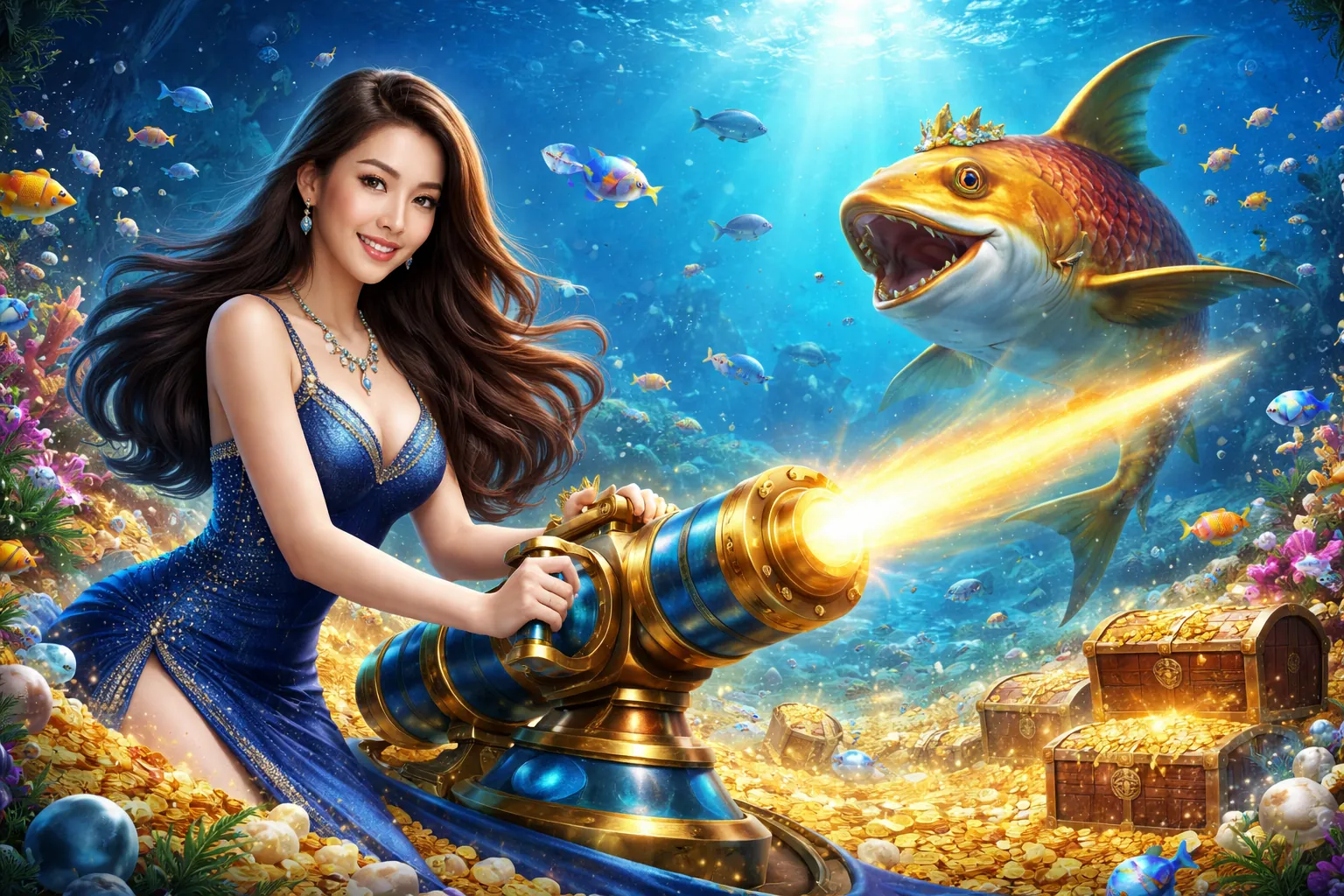 Hình ảnh chính game Bắn Cá 79king9 với cảnh đại dương sống động